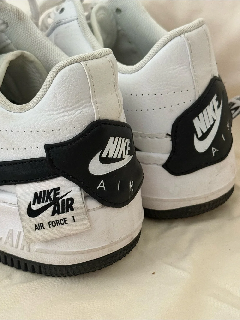Nike Kids Sneakers - White and Black Nike Air Force Style